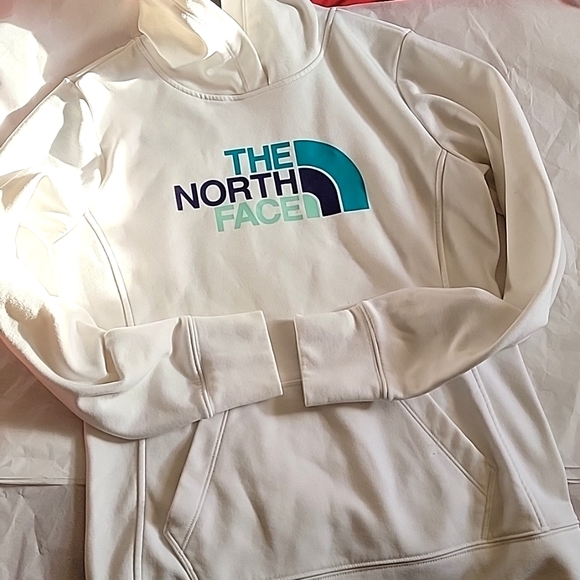 The North Face Tops - EUC The North Face Hoodie Sweatshirt Half Dome White Purple Blue Women's Small
